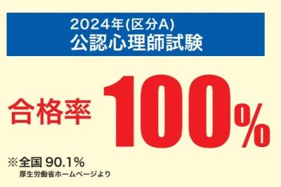 2024年度公認心理師試験合格率100％